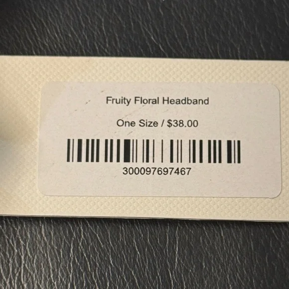 Montce Fruity Floral Crop Top and Headband, Size M, Color Ivory/Green/Pink - Picture 9 of 12